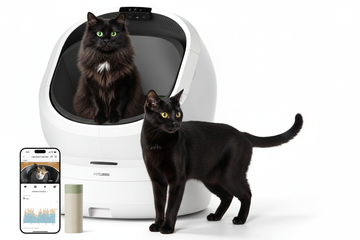 PETLIBRO Luma Automatic Cat Litter Box AI-Camera Waste Analysis, Auto Odor-Control Self Cleaning Cat Litter Box with Multi-Cats Recognition, Smart App Usage Tracking, Safety Sensors and Large Open Top Cocoa The Trendy Pet